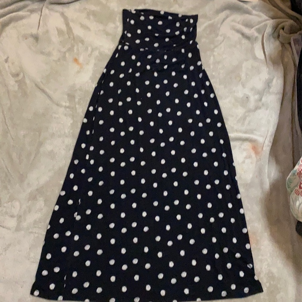 Black and white maxi skirt